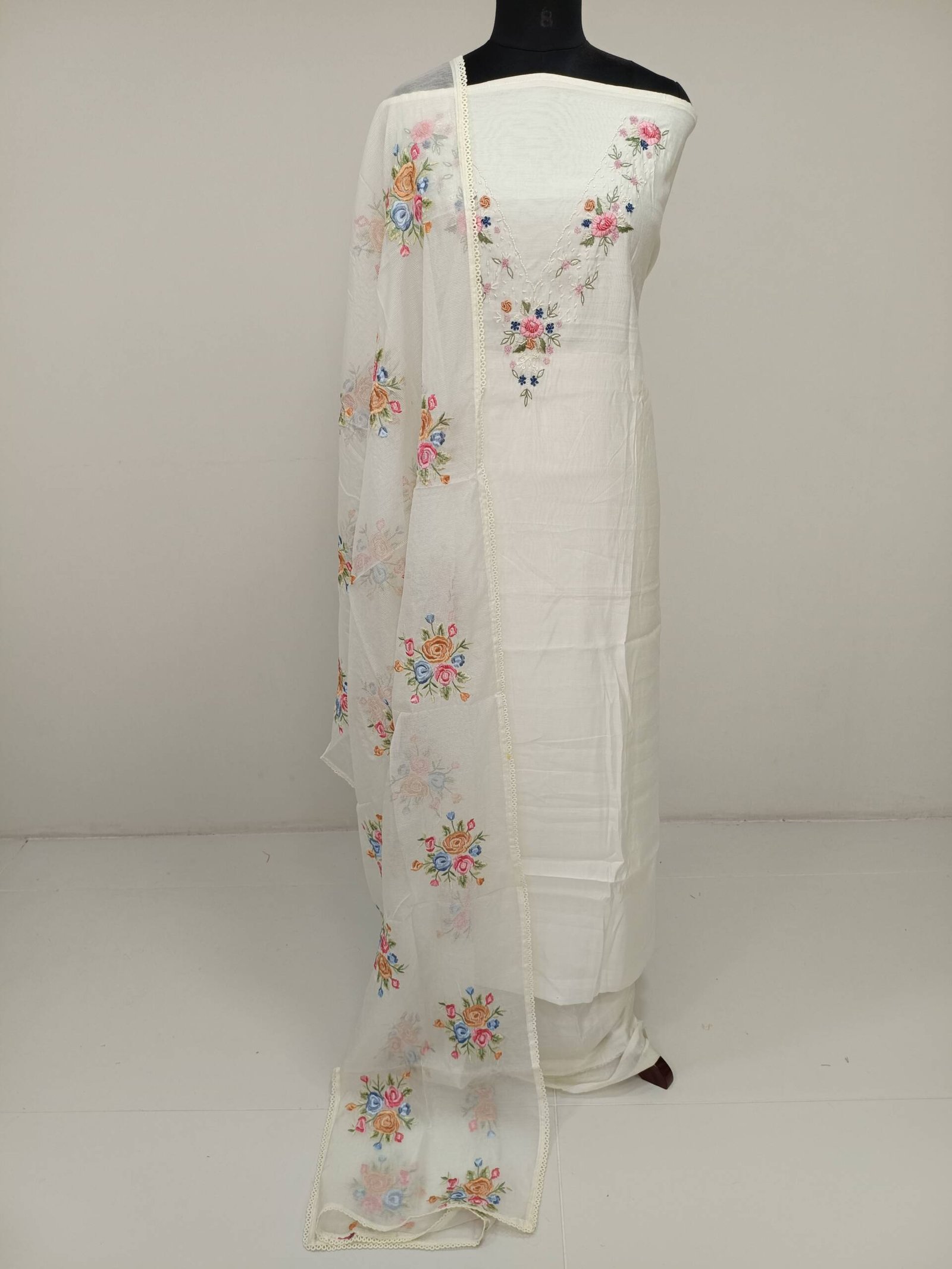MAL CHANDERI SILK EMBROIDERED SUITS
