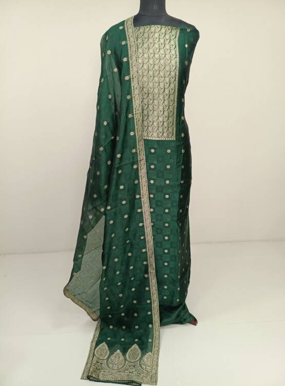 SEMI JUTE SILK BANARASI WEAVING SUIT