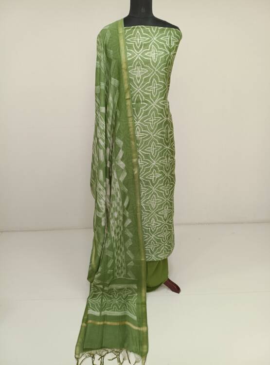 CHANDERI SILK PRINTED SALWAR SUIT