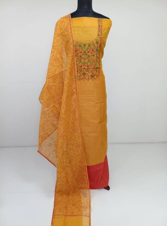 MOONGA SILK HAND EMBROIDERED SUIT