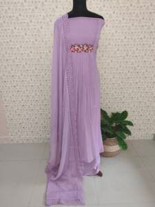 CREPE SILK SEMISTITCHED SALWAR SUIT