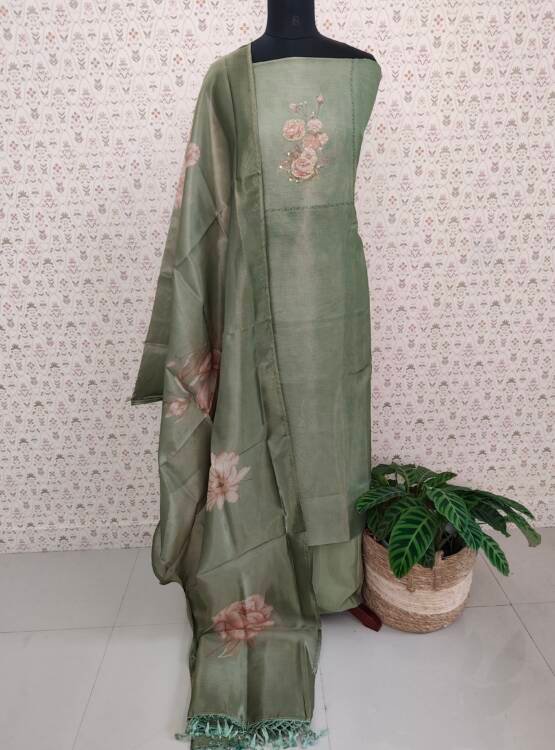CHANDERI TISSUE PRINTED SALWAR SUITE