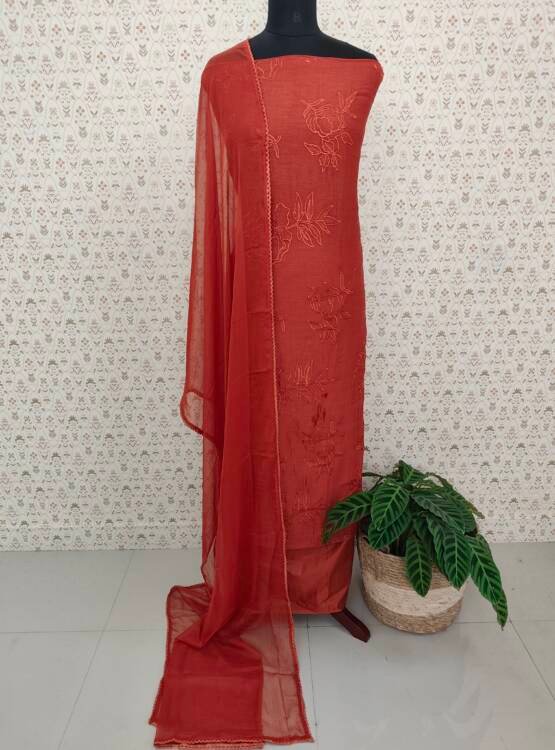 SEMI MAL CHANDERI SILK SUITS