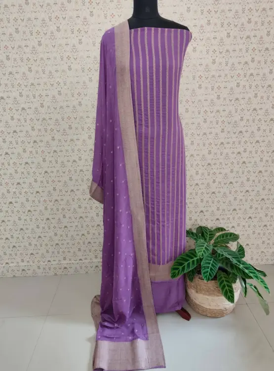 VISCOSE GEORGETTE BANARASI WEAVING SUITS