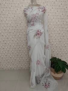 PURE ORGANZA SILK  SAREE