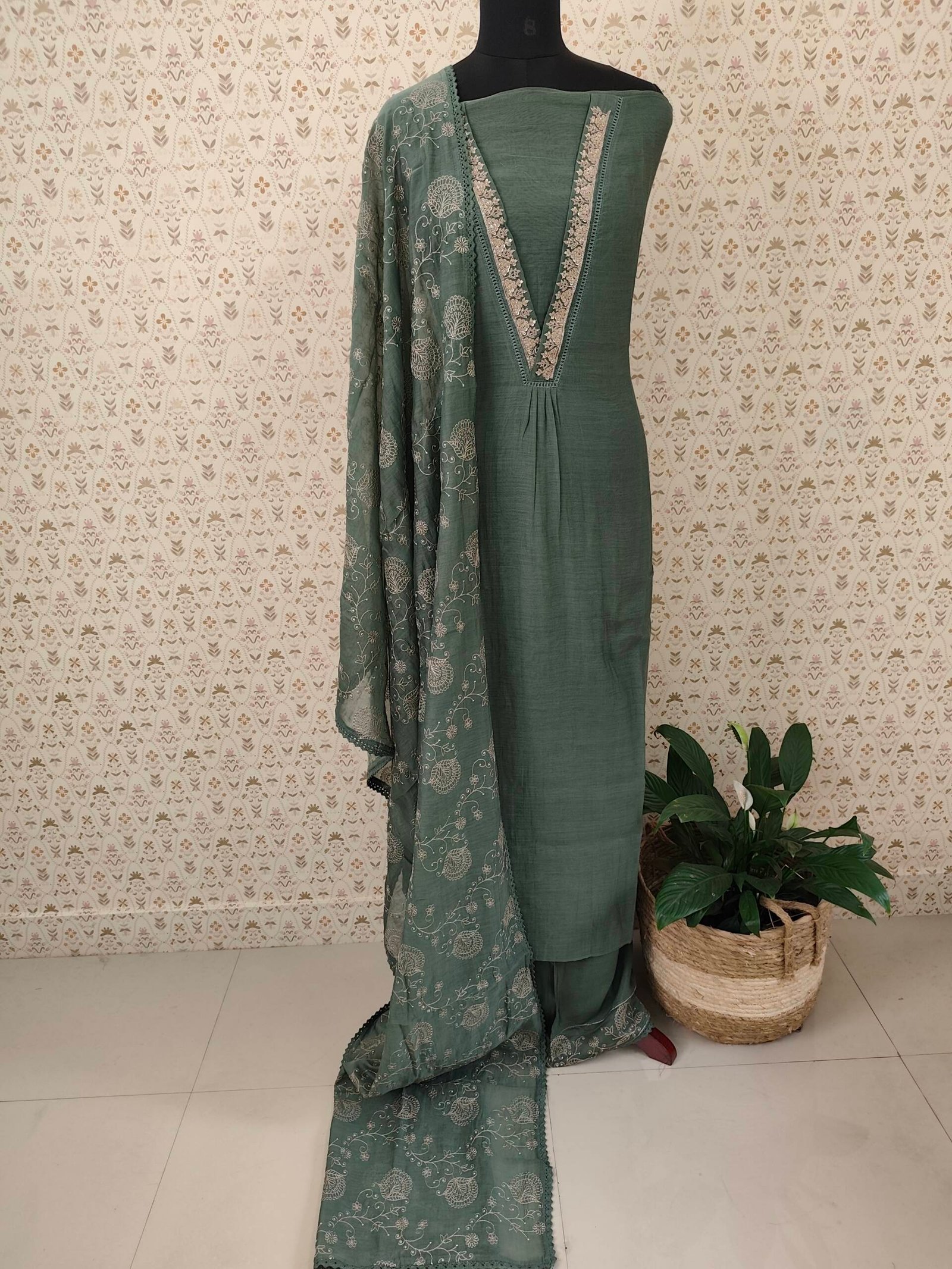 PURE MAL CHANDERI SALWAR SUIT