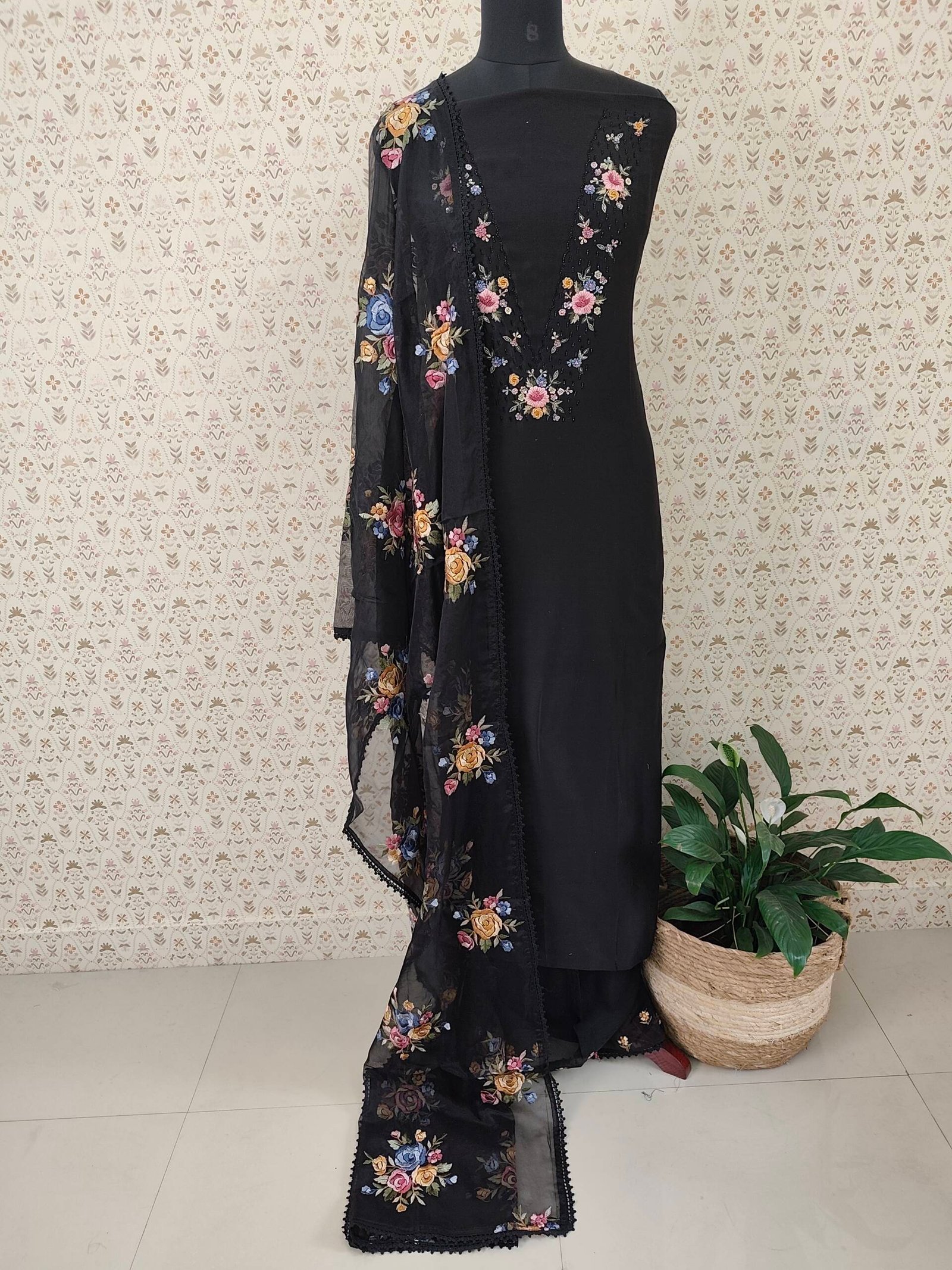 PURE MAL CHANDERI SILK SALWAR SUIT
