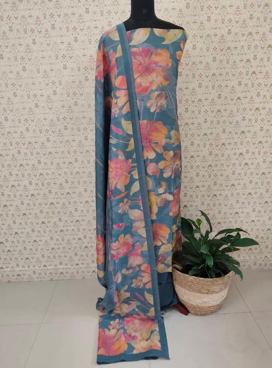 SEMI JUTE SILK SALWAR  SUIT