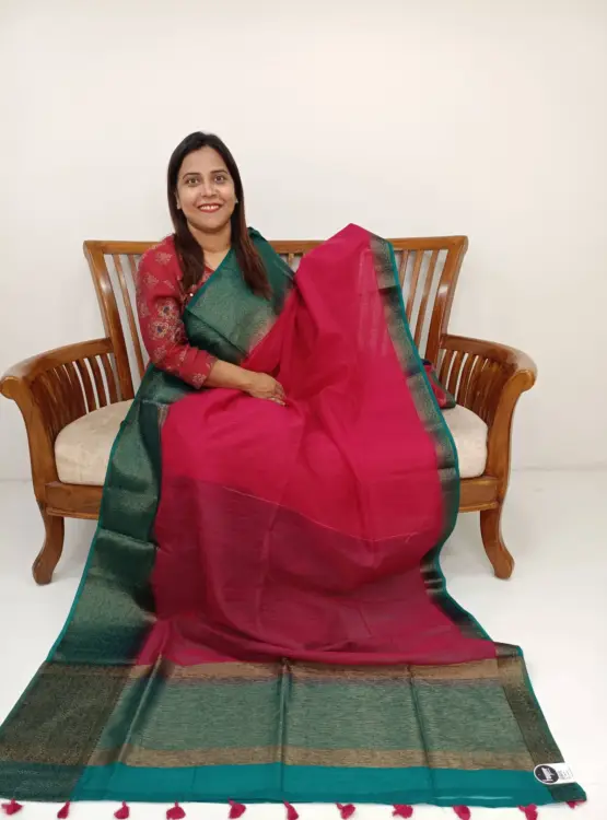SEMI LINEN SILK SAREE