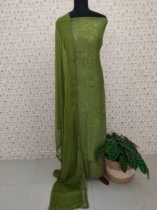 CHANDERI SILK EMBROIDERED SALWAR  SUITS