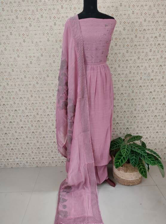 PURE MAL CHANDERI  SILK  SALWAR