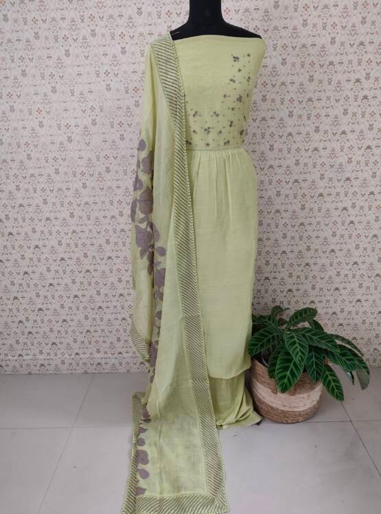 PURE MAL CHANDERI  SILK  SALWAR