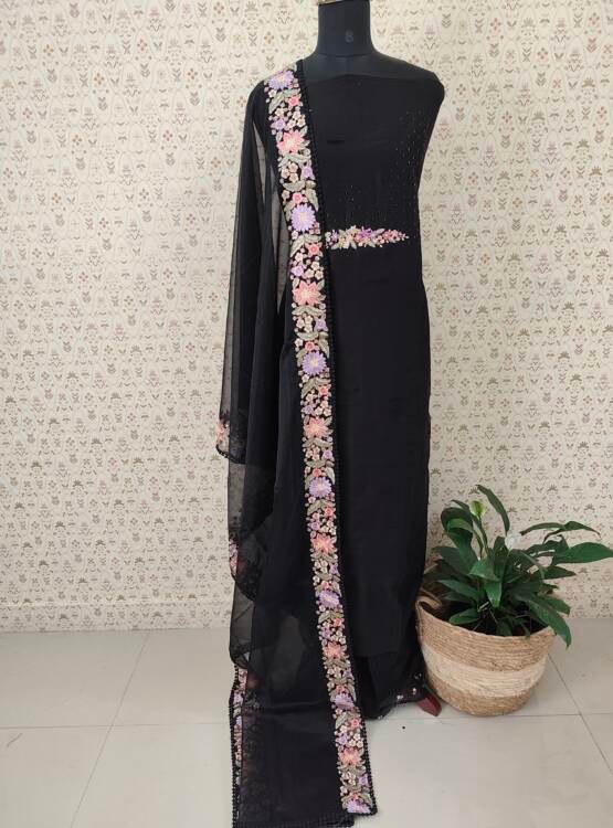 PURE CHANDERI SILK SALWAR SUIT