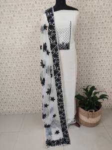 PURE CHANDERI SILK SALWAR SUIT