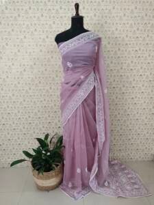 VISCOSE ORGANZA SAREES