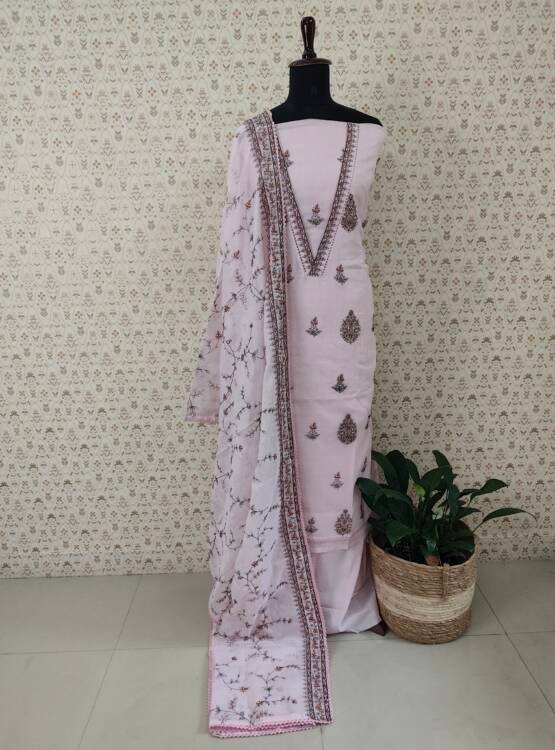 SILKY KOTA EMBROIDERED SALWAR SUIT