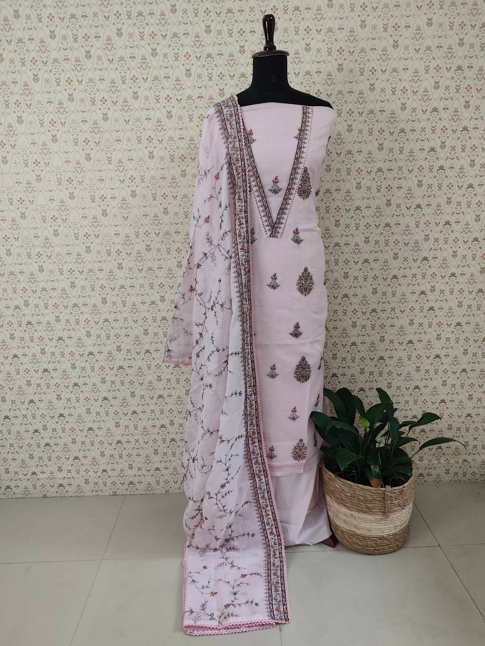 SILKY KOTA EMBROIDERED SALWAR SUIT