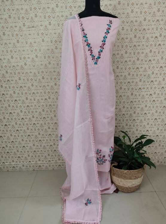 SILKY KOTA HAND EMBROIDERED SUITS