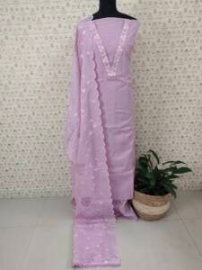 SILKY KOTA EMBROIDERED SUITS