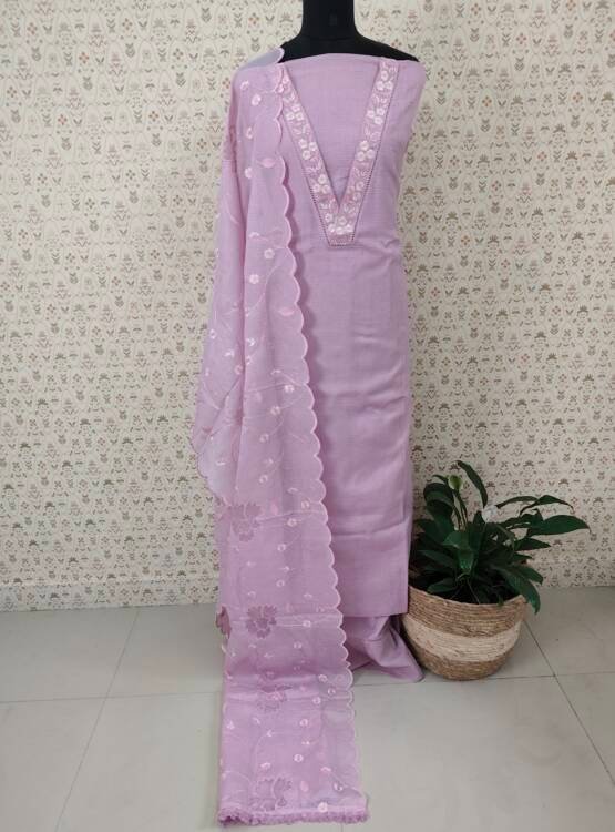 SILKY KOTA EMBROIDERED SUITS