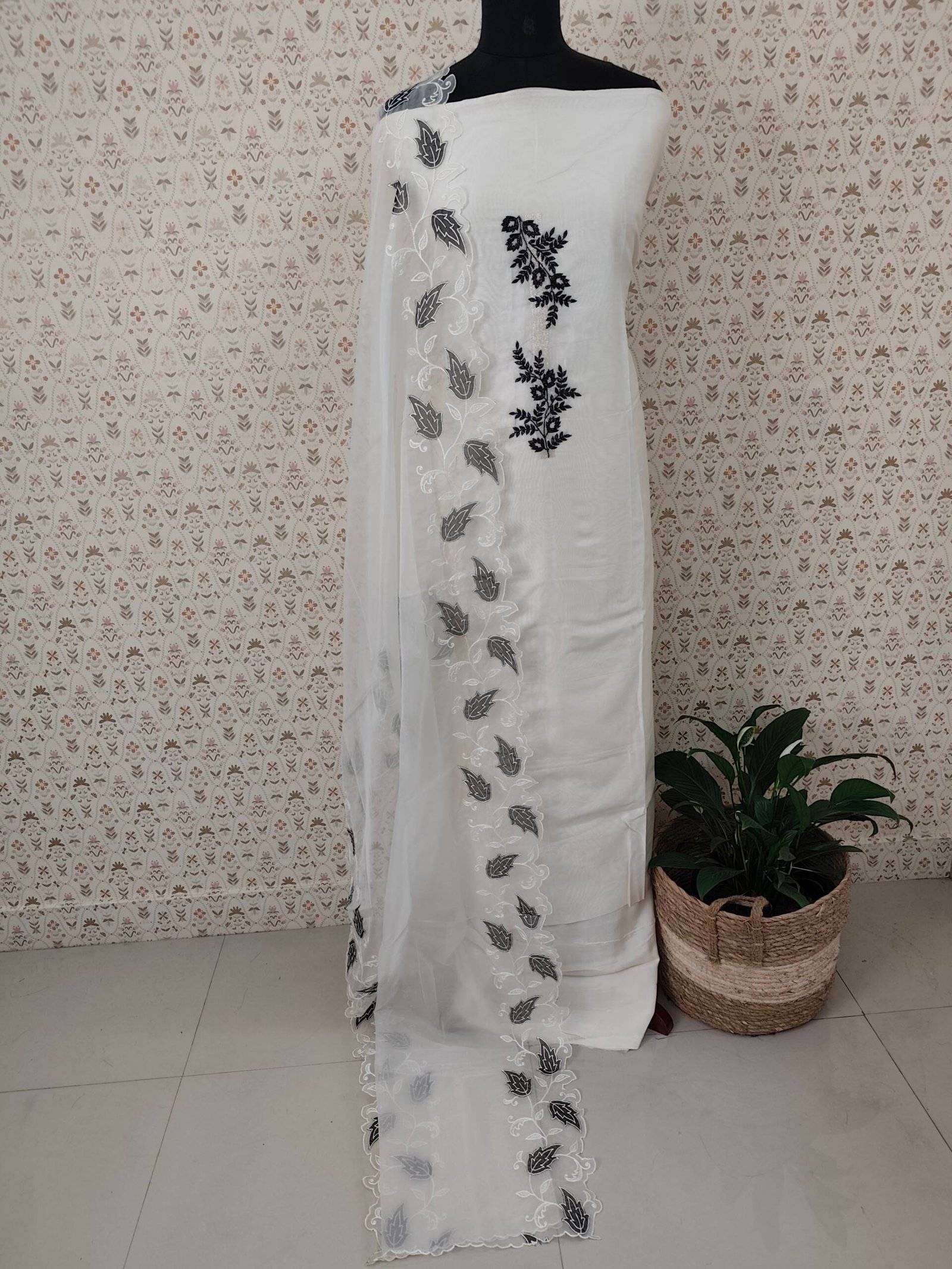 PURE CHANDERI SILK SALWAR SUIT