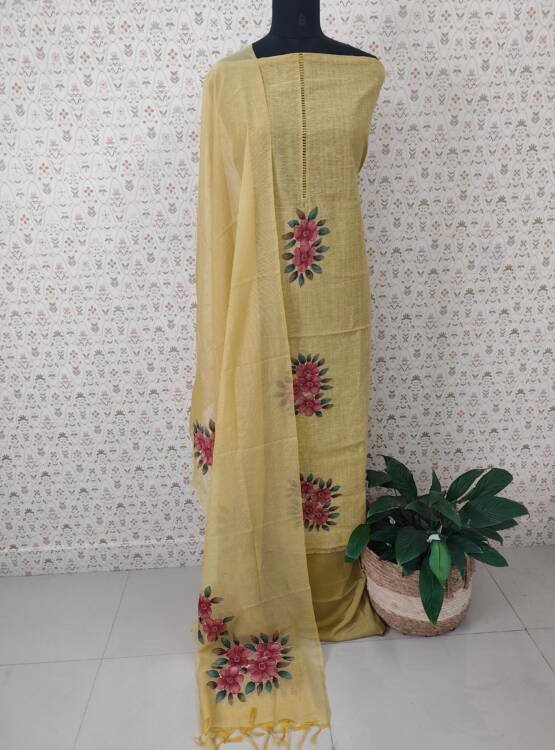 CHANDERI SILK SALWAR SUIT