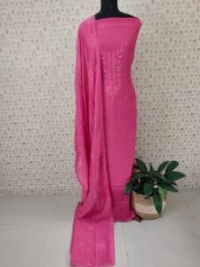 MAL CHANDERI SILK EMBROIDERED SUITS