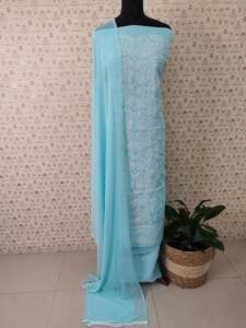 COTTON LUCKNOWI EMBROIDERED SUITS