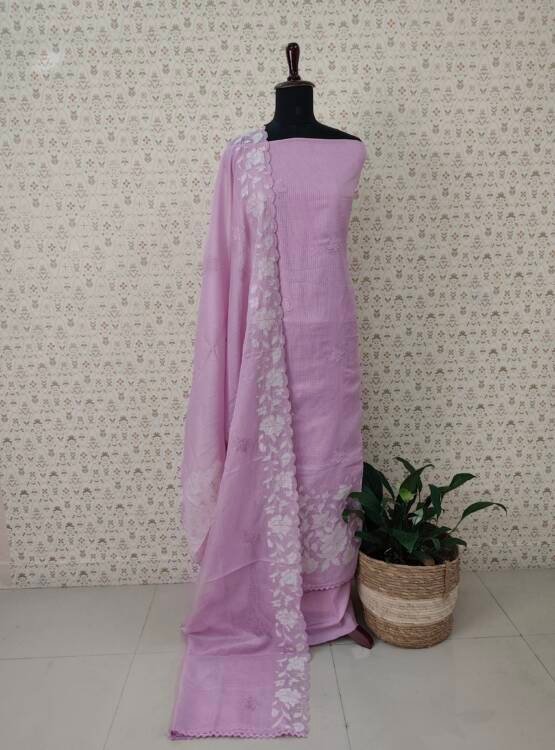 SILKY KOTA APPLIQUE WORKED SUITS