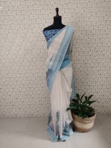 SILKY KOTA FLORAL PRINTED SAREES