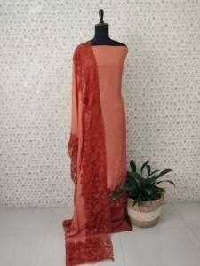 DOLA SILK APPLIQUE WORKED SUITS