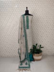 PRINTED CHANDERI SILK SUITS