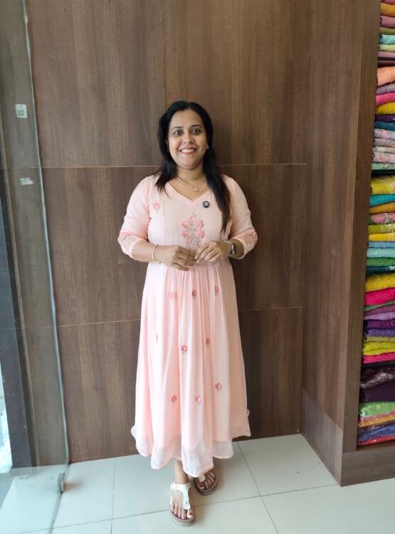 GEORGETTE EMBROIDERED KURTI MATERIAL