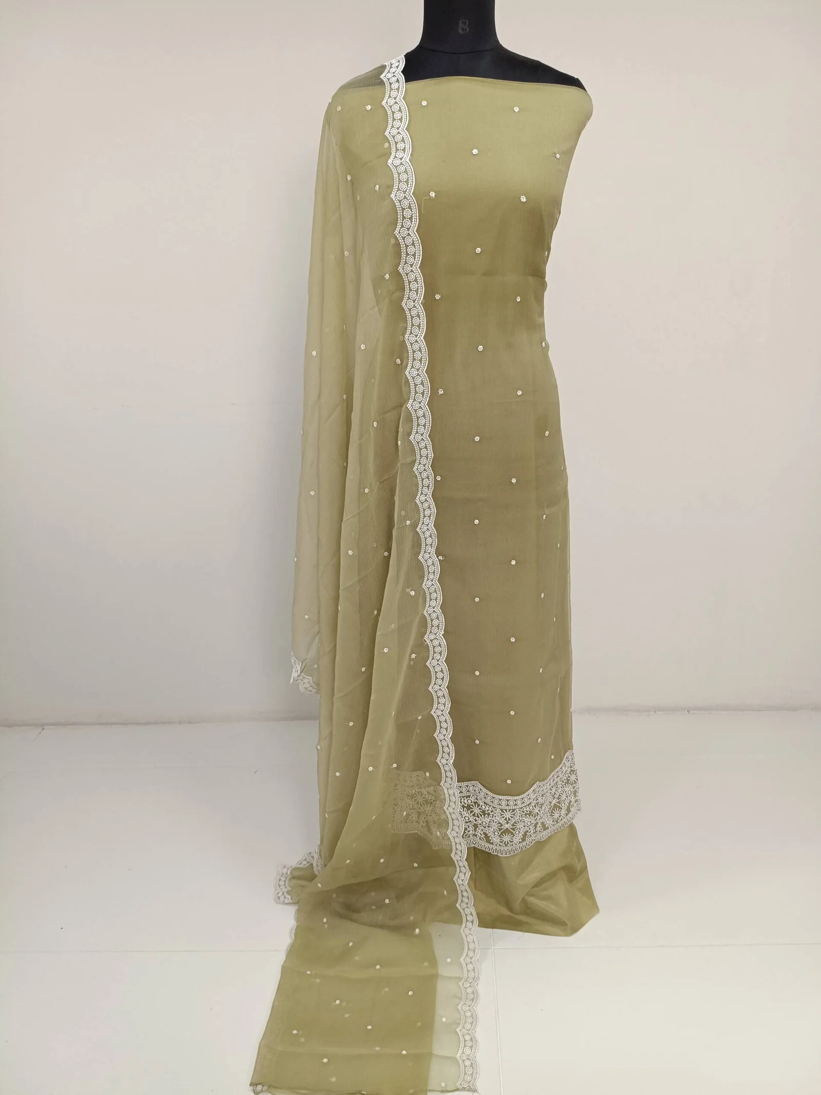 CREPE SILK EMBROIDERED SUITS