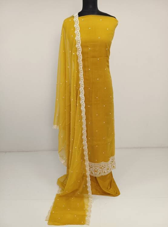 CREPE SILK EMBROIDERED SUITS