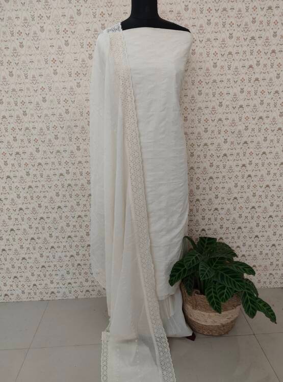 COTTON HAKKOBA EMBROIDERED SUITS