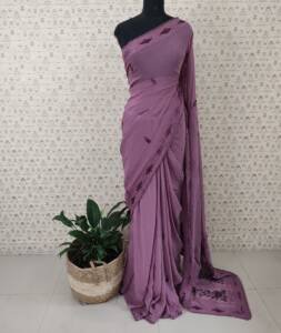 ORGANZA LUCKNOWI EMBROIDERED SAREES