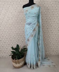SILKY KOTA EMBROIDERED SAREES