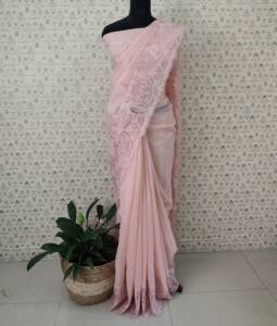 SILKY KOTA APPLIQUE WORKED SAREES