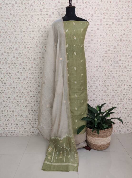 CHANDERI SILK JAMDHANI WEAVING SUITS