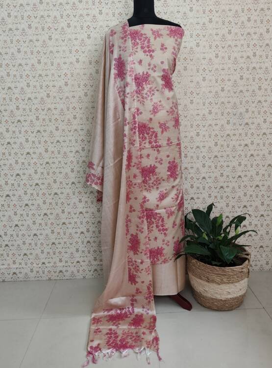 SEMI KHADI FLORAL SUITS