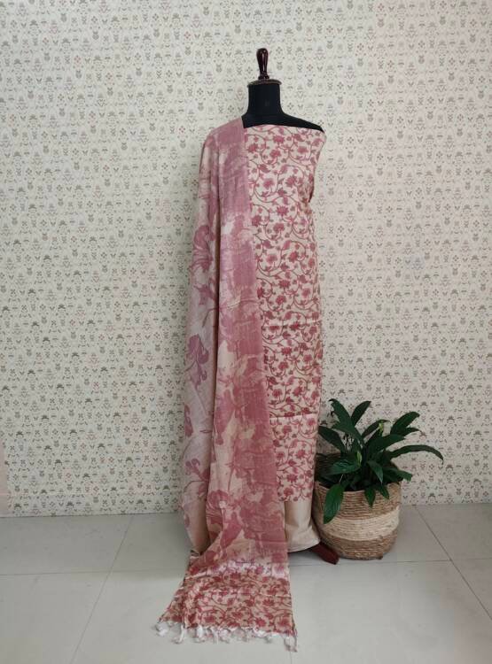 SEMI KHADI FLORAL PRINTED SUITS