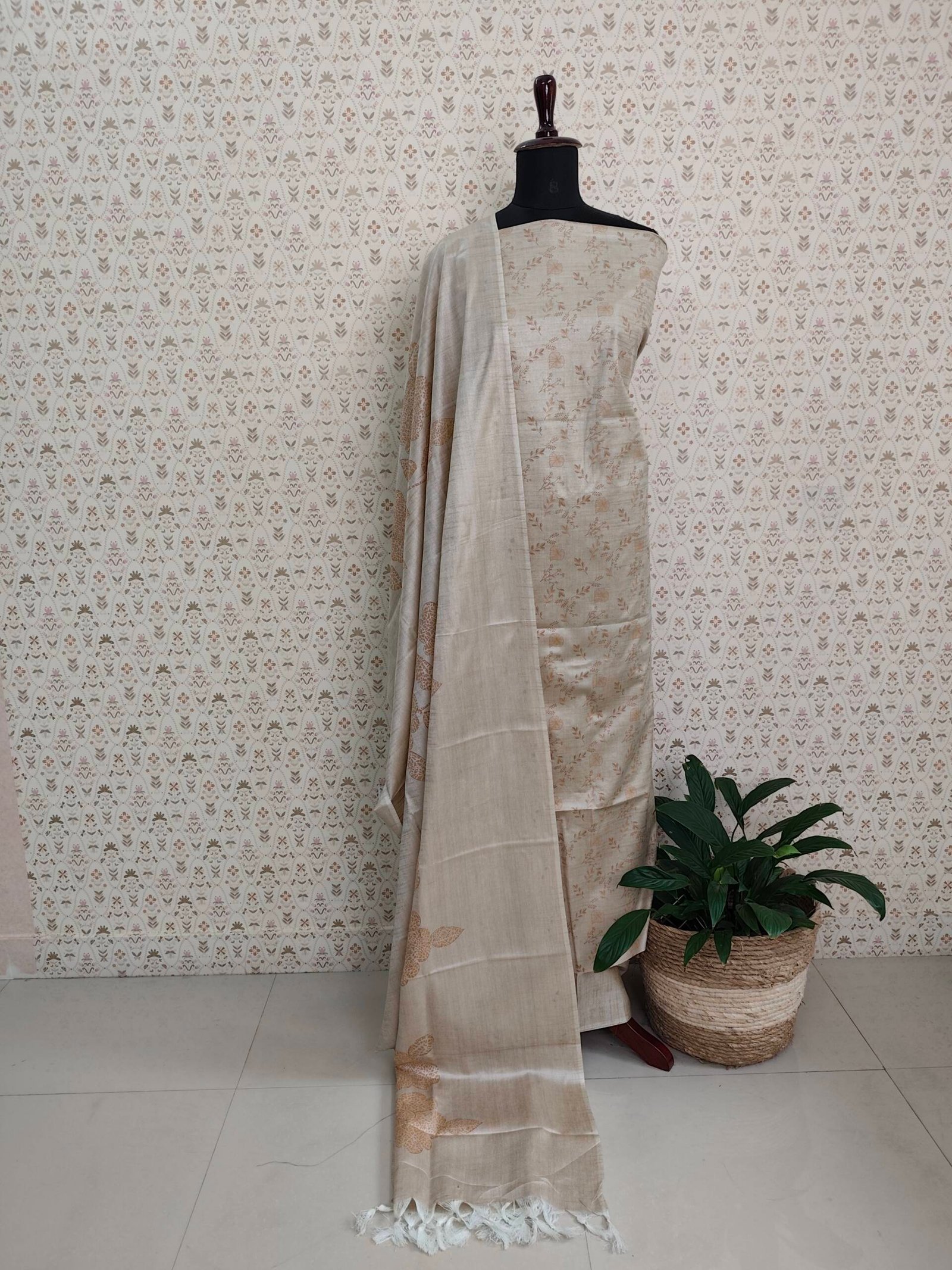 SEMI KHADI FLORAL PRINTED SUITS