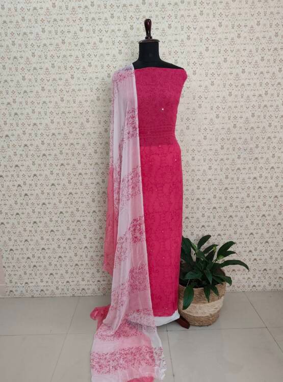 GEORGETTE BLOCK PRINTED SUITS