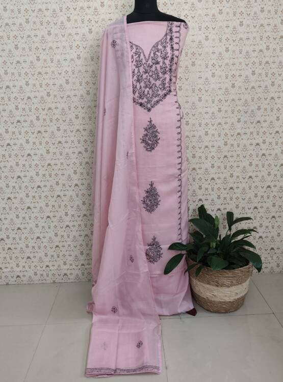 SILKY KOTA EMBROIDERED SUITS