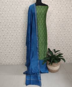CHANDERI SILK BLOCK PRINTED SUITS