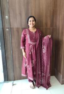 PRINTED COTTON KURTI SET