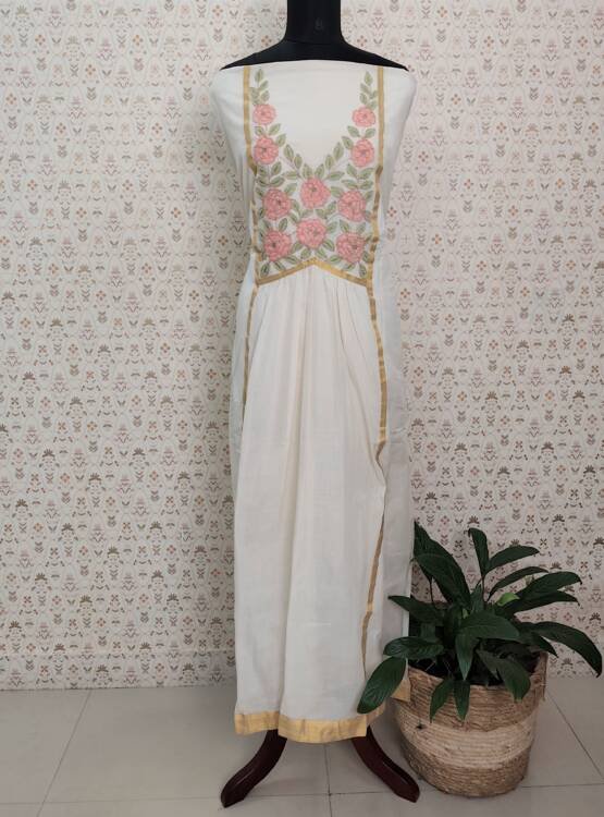 COTTON EMBROIDERED KURTI MATERIALS