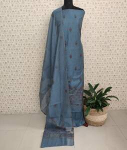 SEMI CHANDERI SILK SUITS