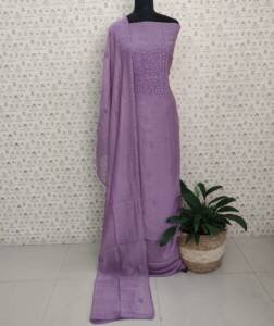 MAL CHANDERI SILK EMBRROIDERED SUITS